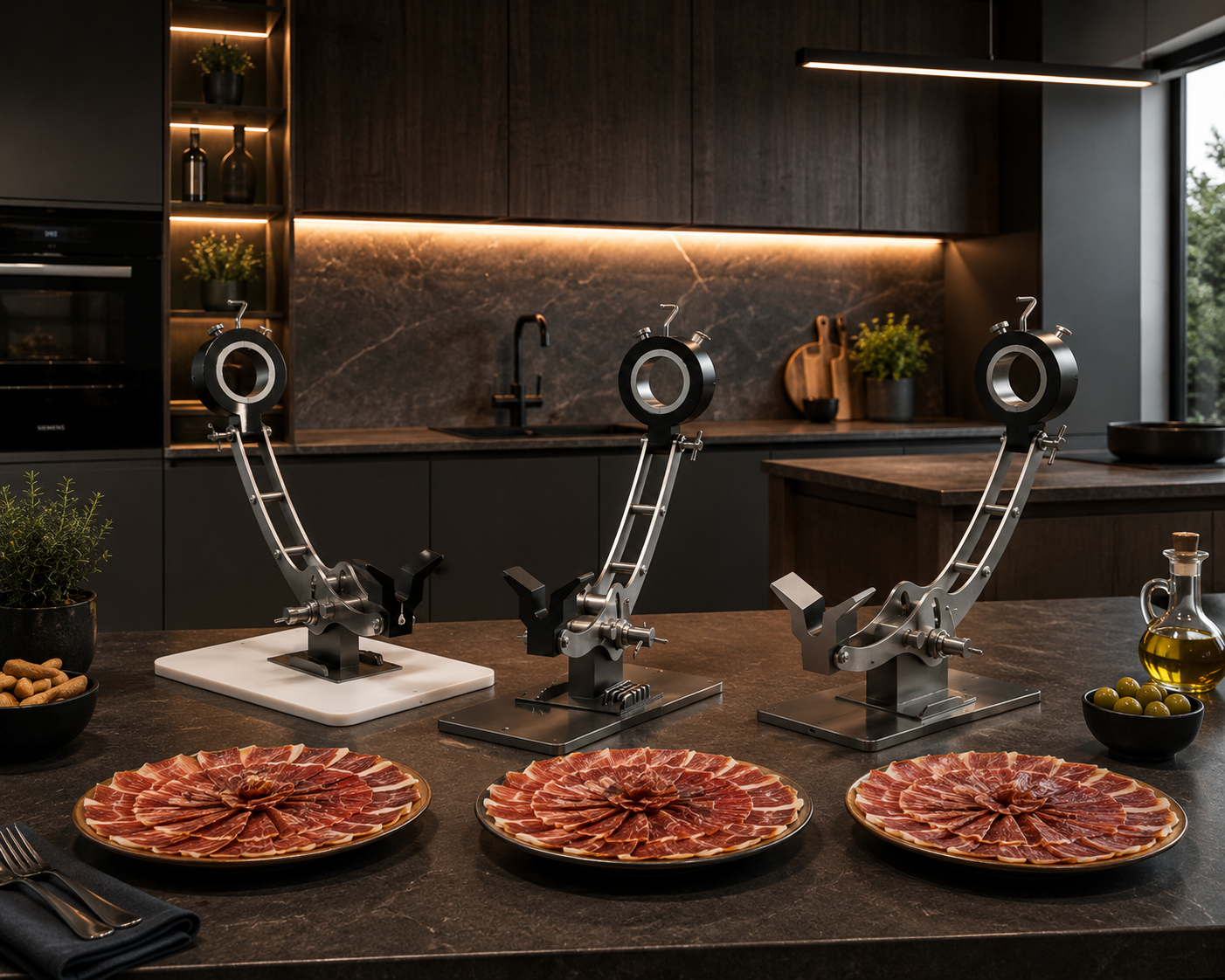Los tres modelos del Jamonero Veta